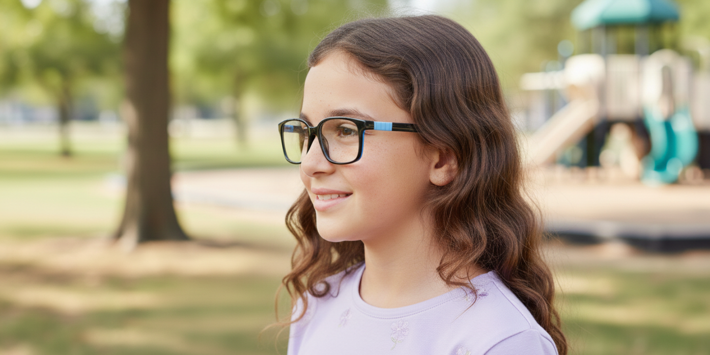Full Rim Rectangle Magneto Classic Kids Eyeglasses