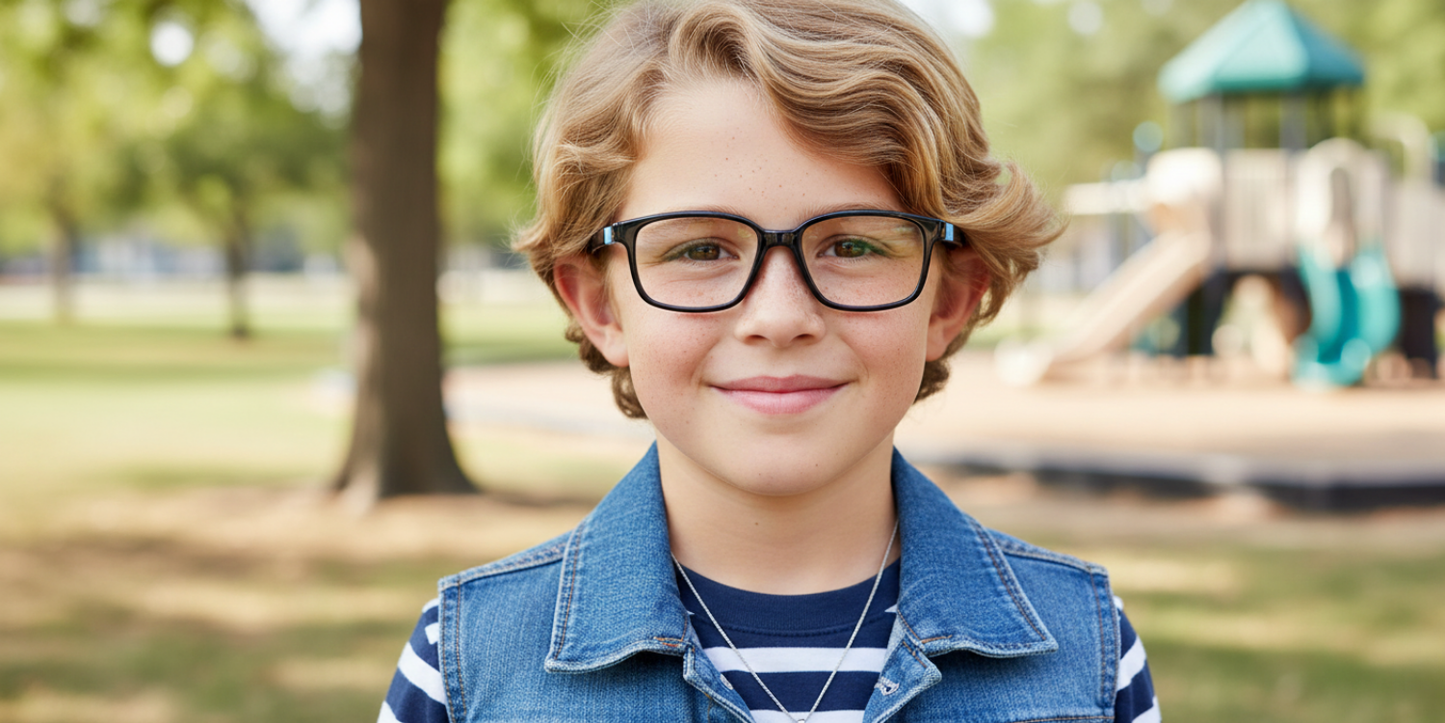 Full Rim Rectangle Magneto Classic Kids Eyeglasses