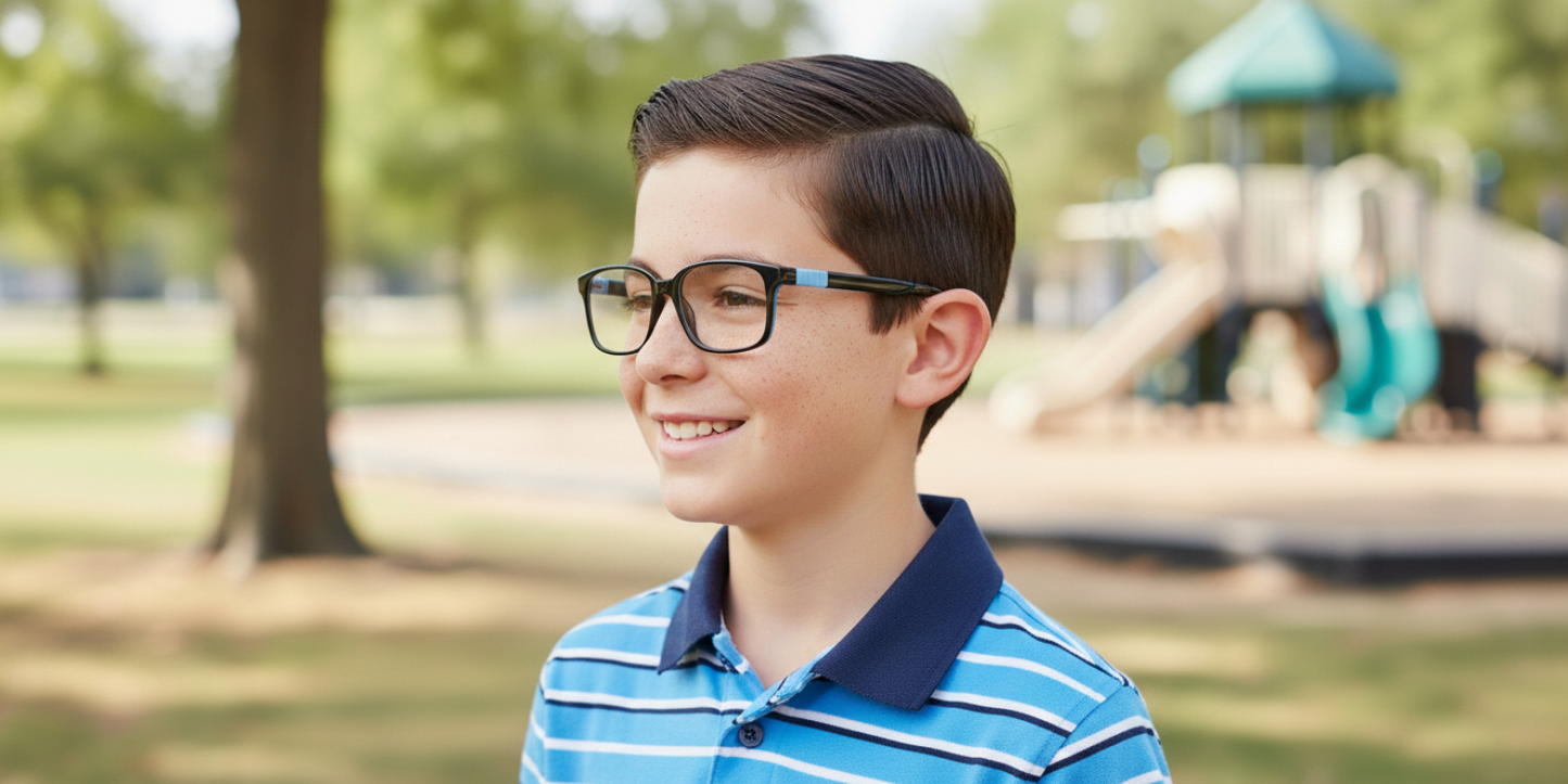 Full Rim Rectangle Magneto Classic Kids Eyeglasses