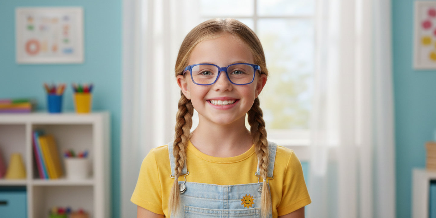 Full Rim Rectangle Magneto Classic Kids Eyeglasses