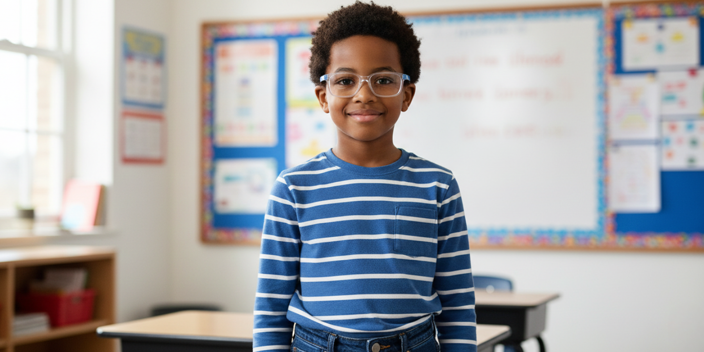 Full Rim Rectangle Magneto Classic Kids Eyeglasses