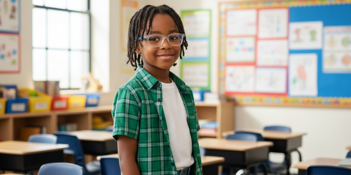 Full Rim Rectangle Magneto Classic Kids Eyeglasses