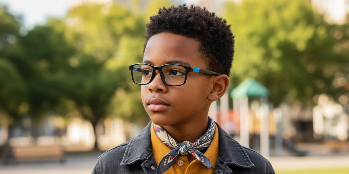 Full Rim Rectangle Magneto Classic Kids Eyeglasses