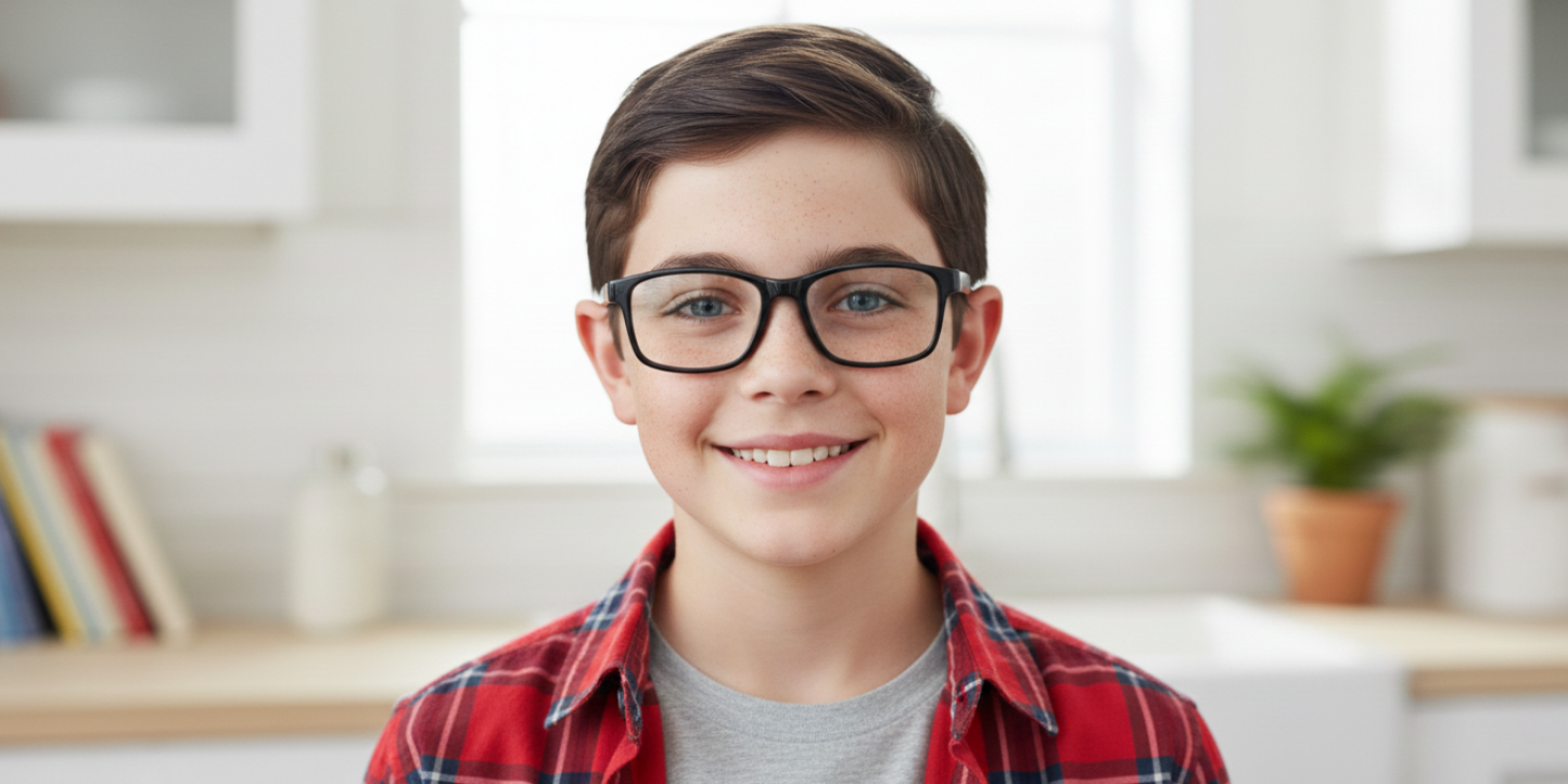 Full Rim Rectangle Magneto Classic Kids Eyeglasses