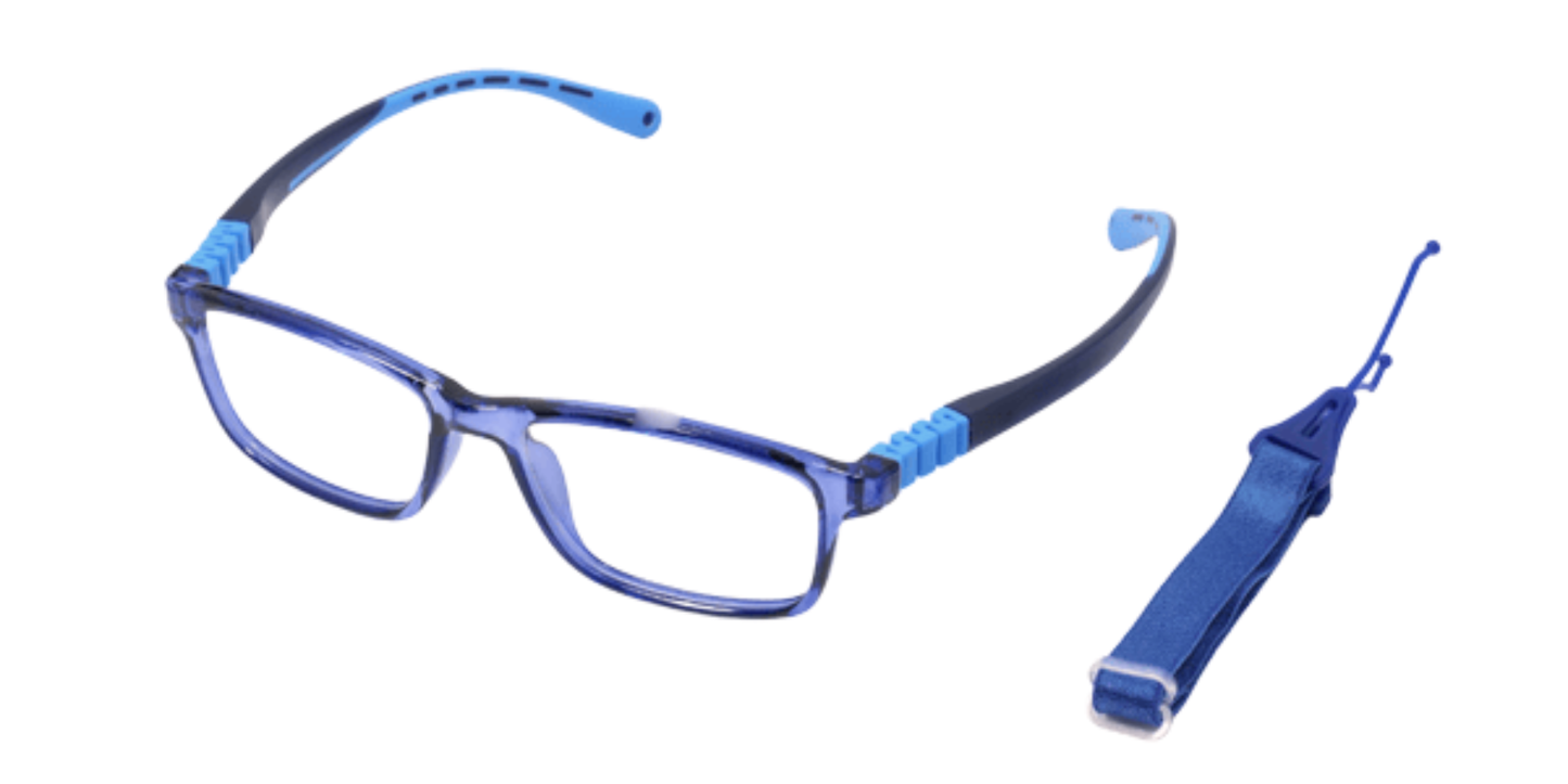 Full Rim Rectangle Magneto Classic Kids Eyeglasses