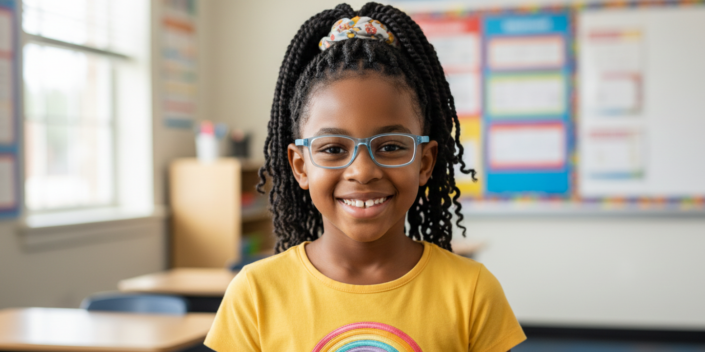 Full Rim Rectangle Magneto Classic Kids Eyeglasses