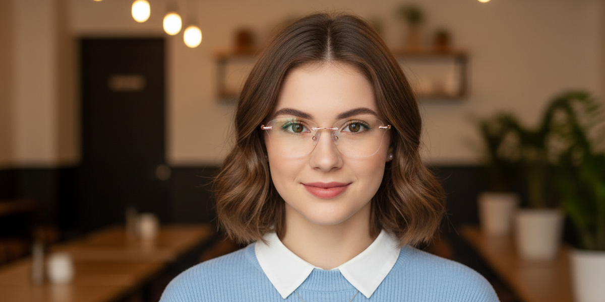 Rimless Cat Eye Premium Eyeglasses