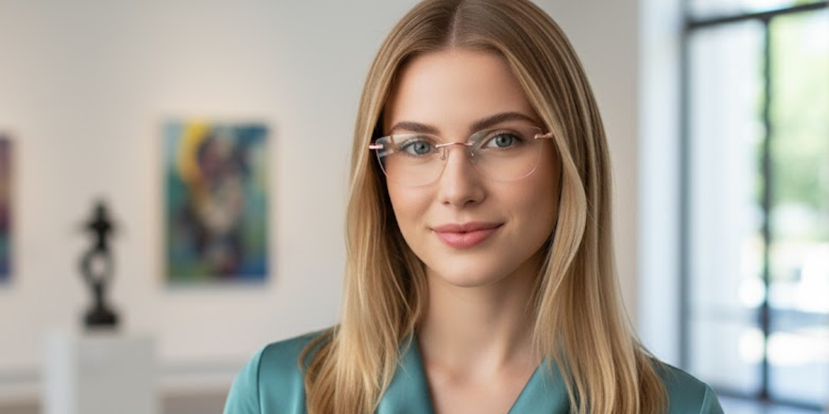 Rimless Cat Eye Premium Eyeglasses
