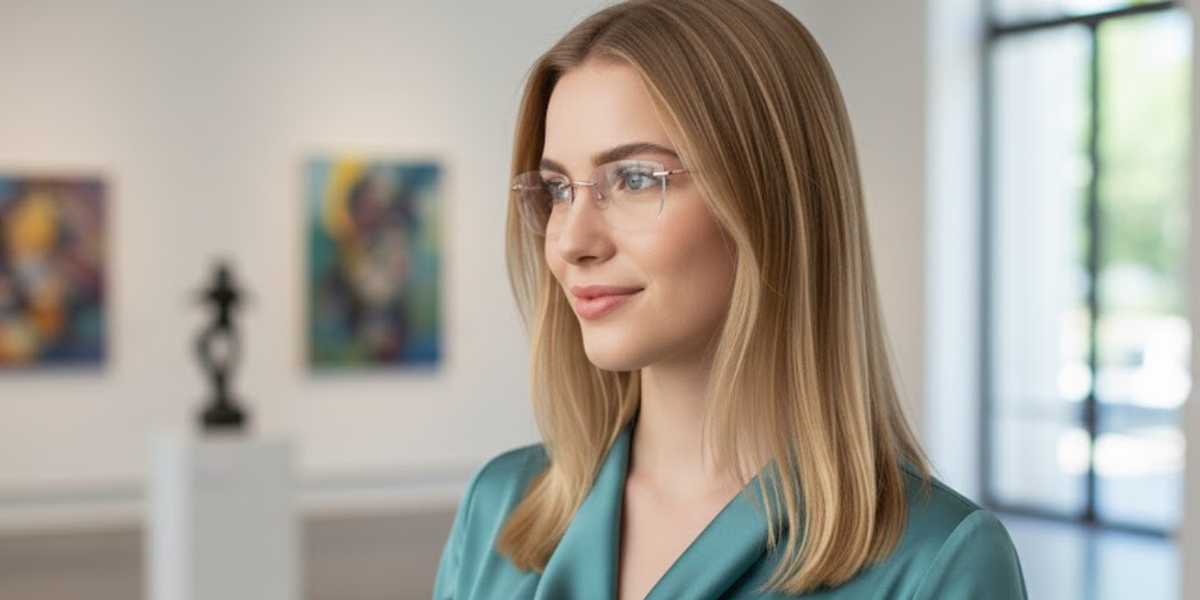 Rimless Cat Eye Premium Eyeglasses