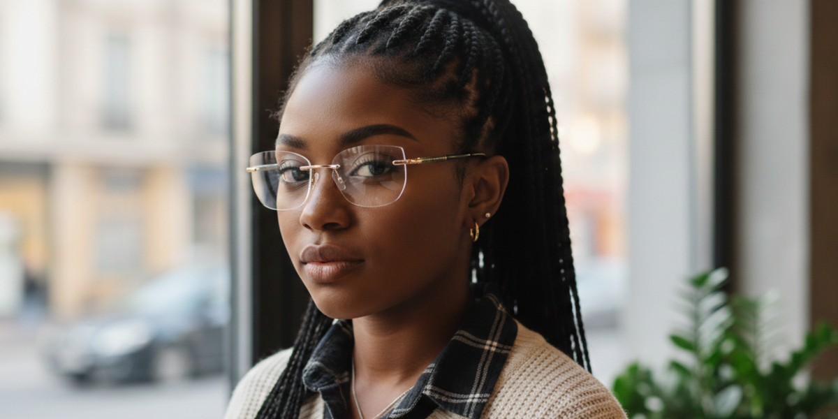 Rimless Cat Eye Premium Eyeglasses