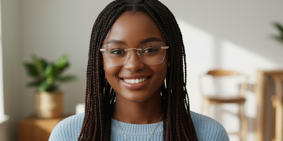 Rimless Cat Eye Premium Eyeglasses