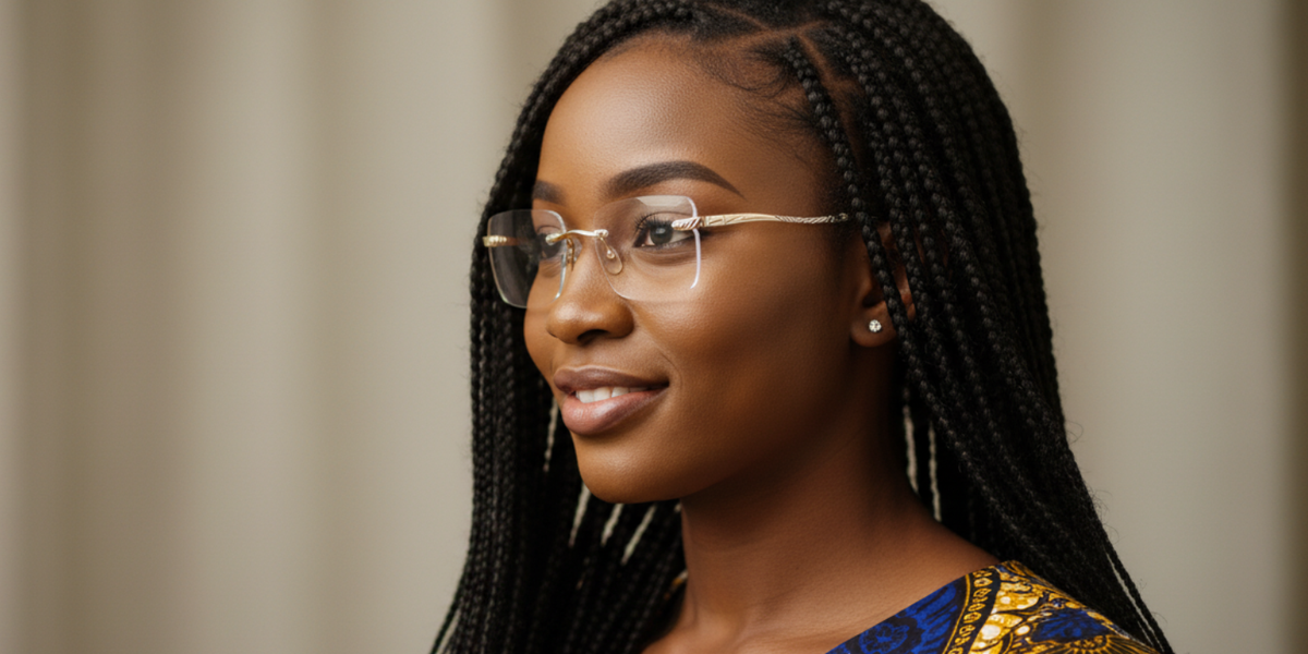 Rimless Cat Eye Premium Eyeglasses