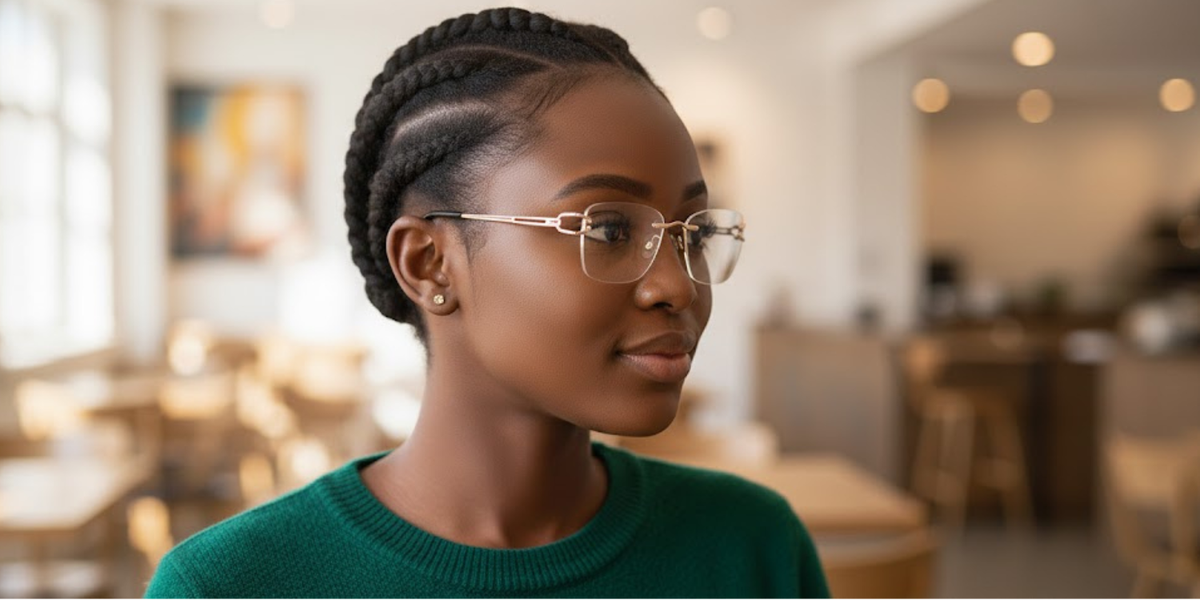Rimless Cat Eye Premium Eyeglasses
