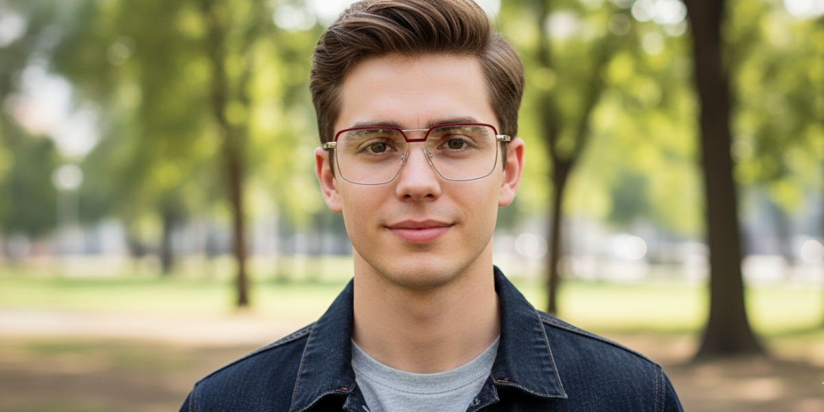 Full Rim Double Bridge Rectangle Classic Eyeglasses