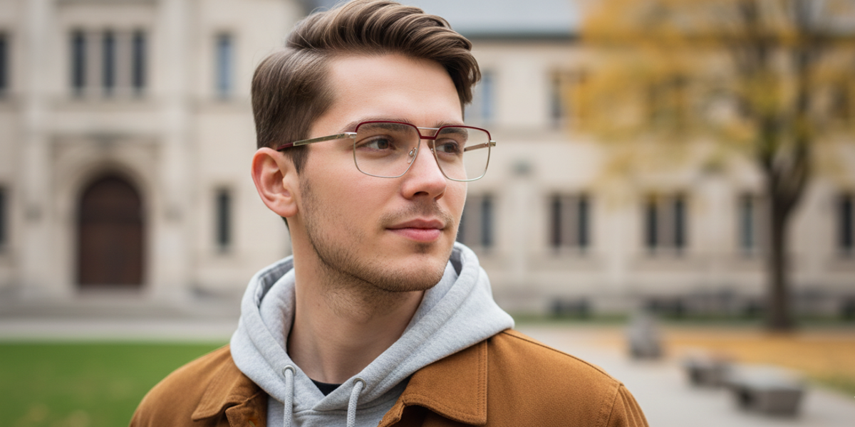 Full Rim Double Bridge Rectangle Classic Eyeglasses