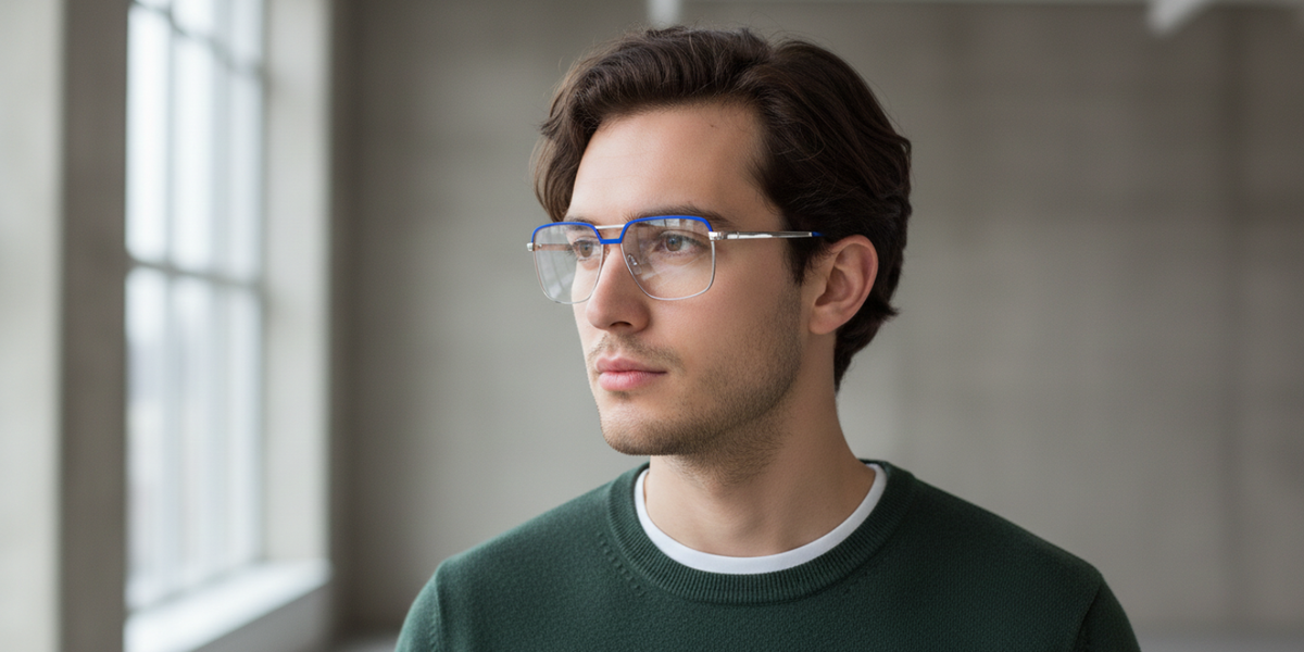 Full Rim Double Bridge Rectangle Classic Eyeglasses