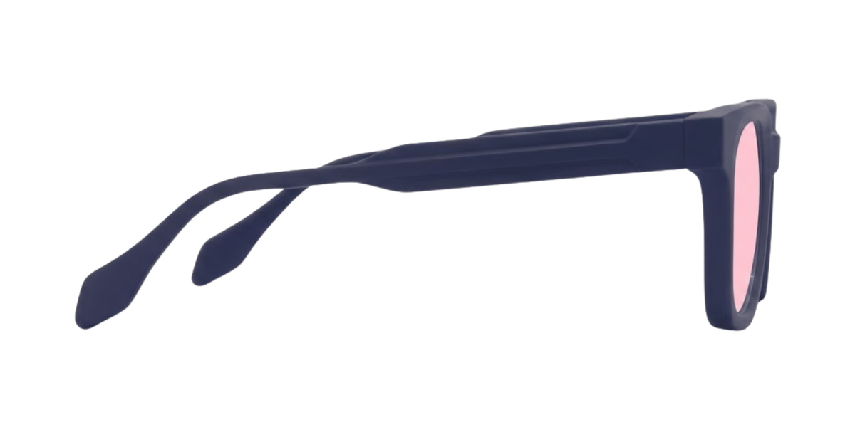 Matte Navy Blue Full Rim Rectangle Magneto Eyeglasses
