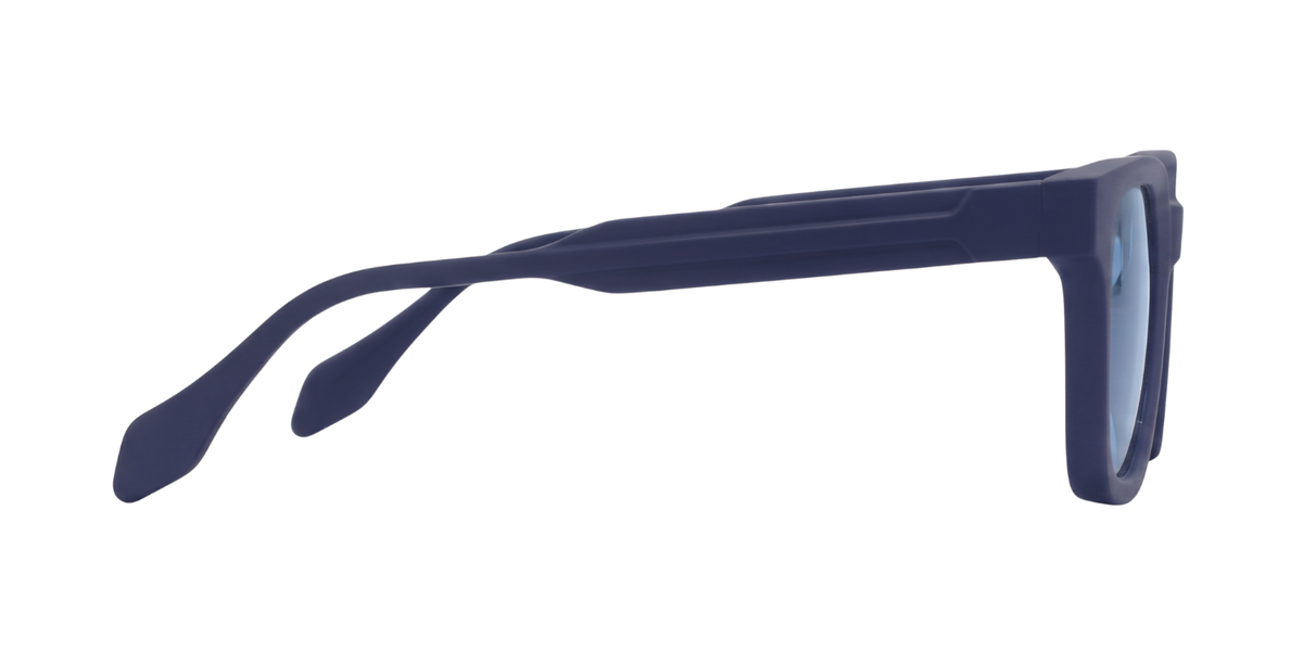 Matte Navy Blue Full Rim Rectangle Magneto Eyeglasses