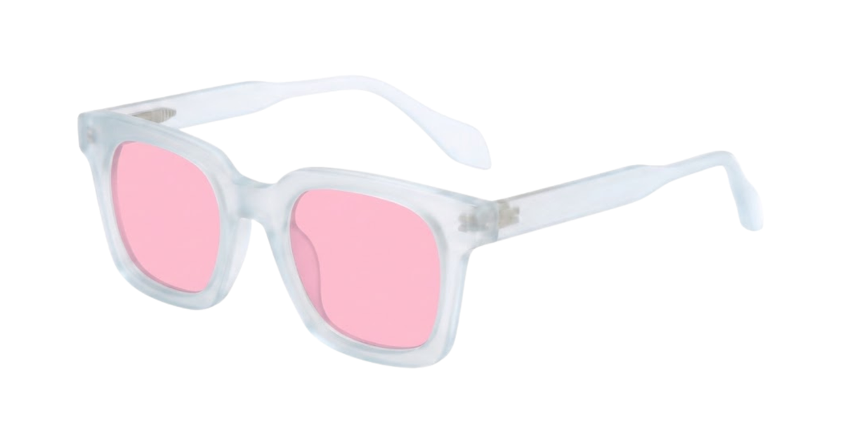 Light Blue Full Rim Rectangle Magneto Eyeglasses
