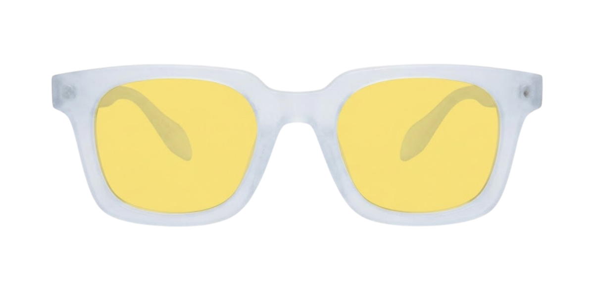 Light Blue Full Rim Square Magneto Eyeglasses