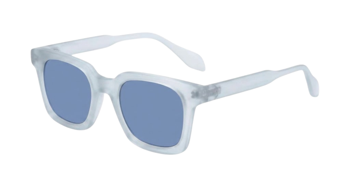 Light Blue Full Rim Square Magneto Eyeglasses