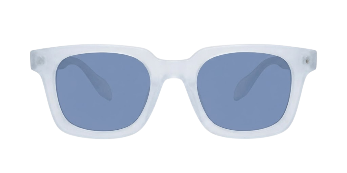Light Blue Full Rim Square Magneto Eyeglasses