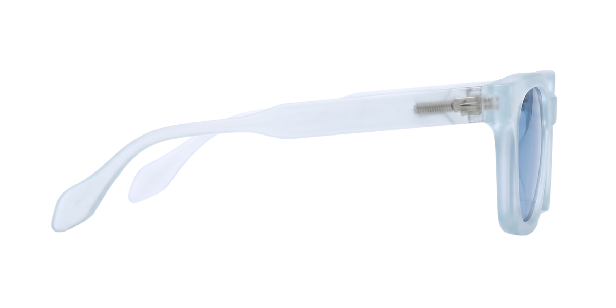 Light Blue Full Rim Rectangle Magneto Eyeglasses