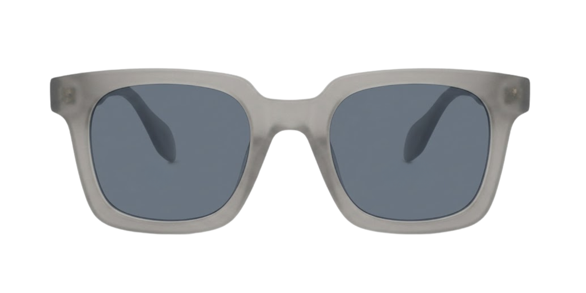 Light Grey Full Rim Rectangle Magneto Eyeglasses
