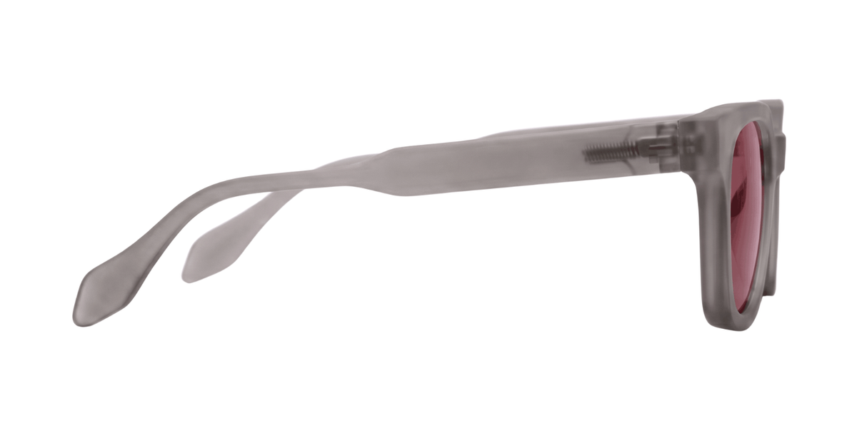 Light Grey Full Rim Rectangle Magneto Eyeglasses