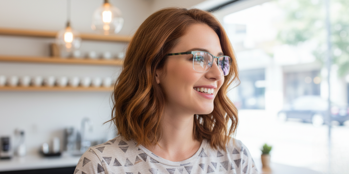 Half Rim Rectangle Classic Eyeglasses
