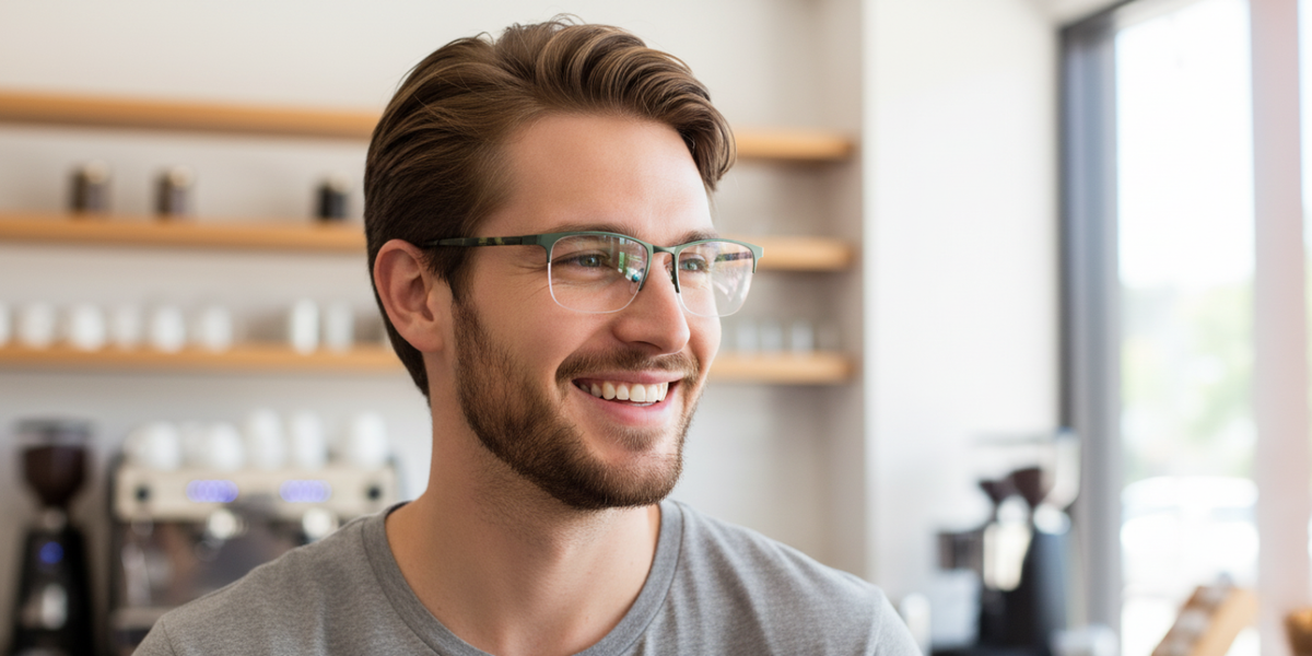 Half Rim Rectangle Classic Eyeglasses