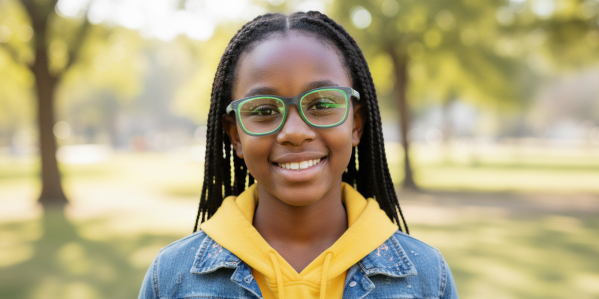 Full Rim Square Eyeglasses With Adjustable Temples