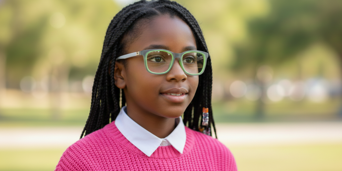 Full Rim Square Eyeglasses With Adjustable Temples