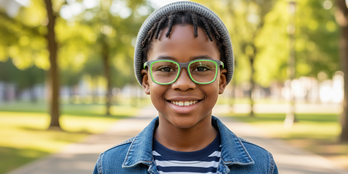 Full Rim Square Eyeglasses With Adjustable Temples