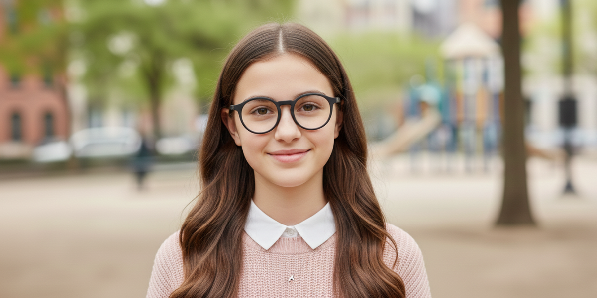 Full Rim Round Eyeglasses With Adjustable Temples