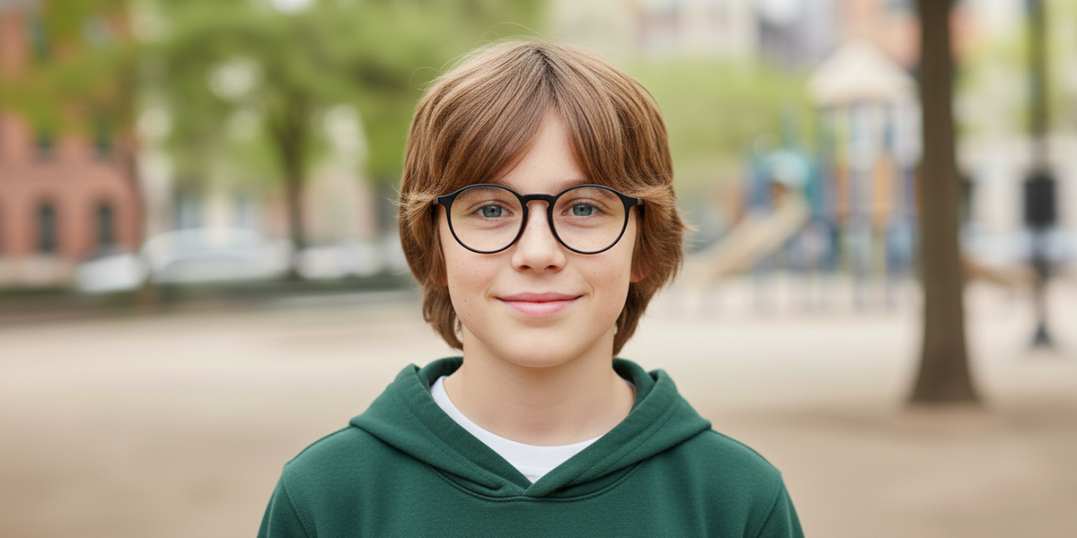 Full Rim Round Eyeglasses With Adjustable Temples
