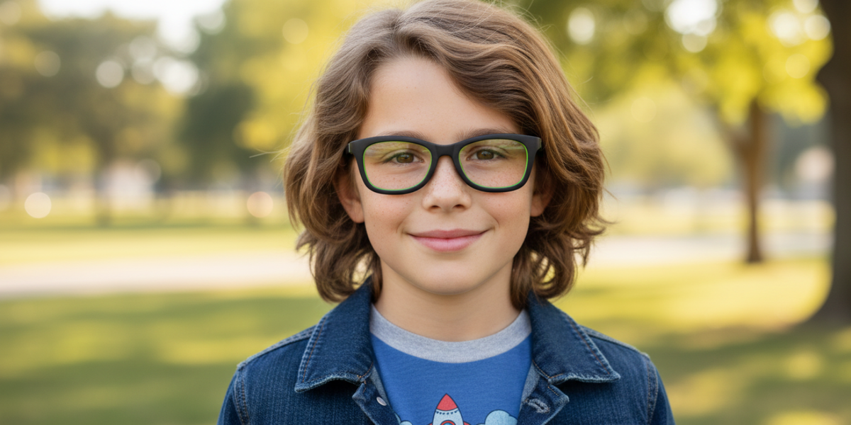 Full Rim Round Eyeglasses With Adjustable Temples