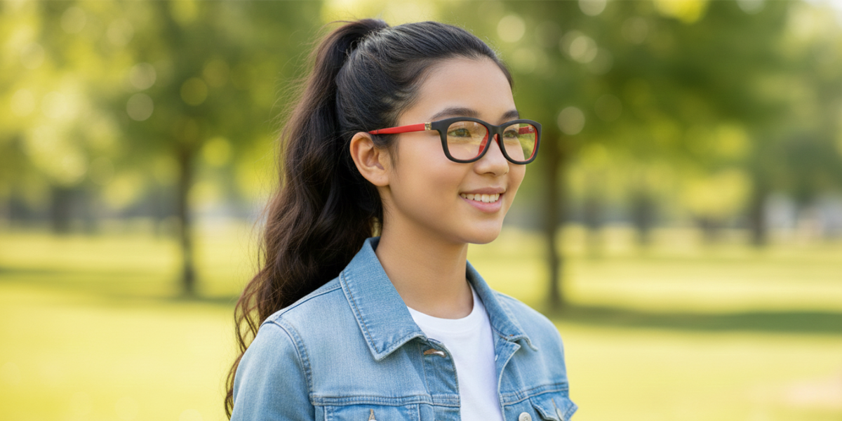 Full Rim Round Eyeglasses With Adjustable Temples