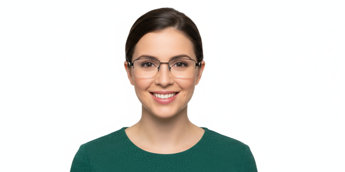 Half Rim Rectangle Classic Eyeglasses