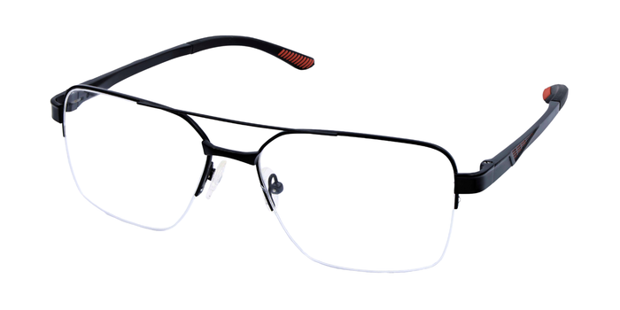 Half Rim Double Bridge Rectangle Classic Sports Eyeglasses