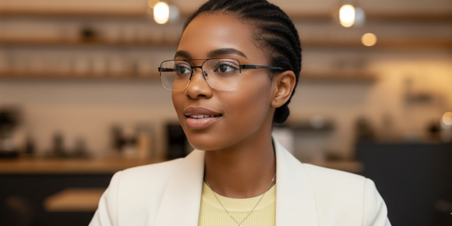 Half Rim Double Bridge Rectangle Classic Sports Eyeglasses