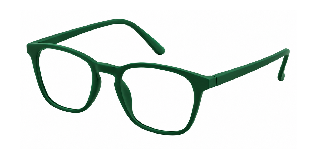 Matte Green Full Rim Round Magneto Eyeglasses