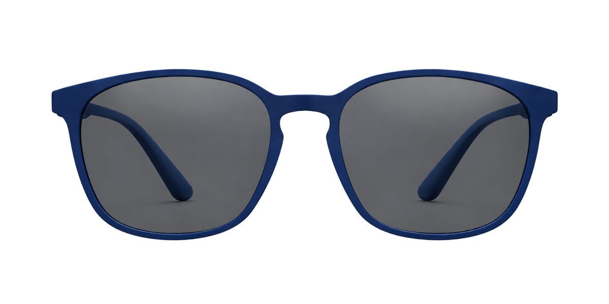 Matte Navy Blue Full Rim Round Magneto Eyeglasses