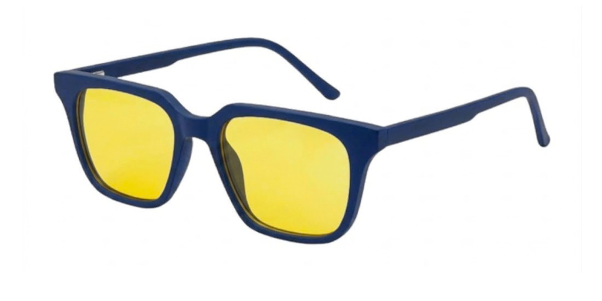 Matte Navy Blue Full Rim Square Magneto Eyeglasses
