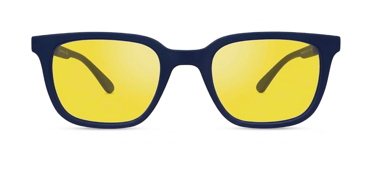 Matte Navy Blue Full Rim Square Magneto Eyeglasses