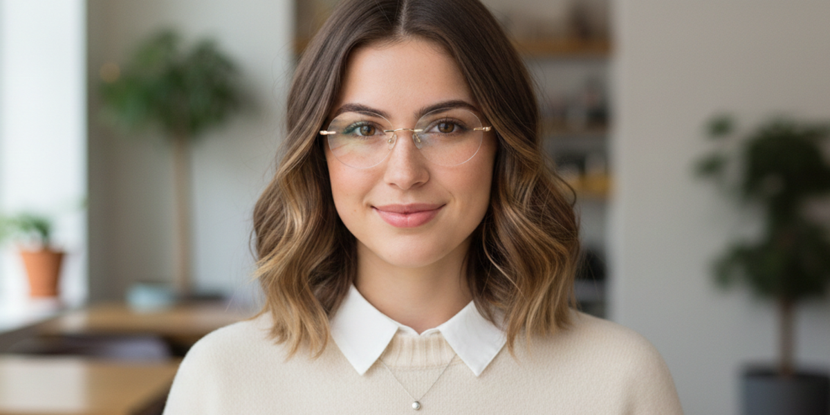 Rimless Round Premium Eyeglasses