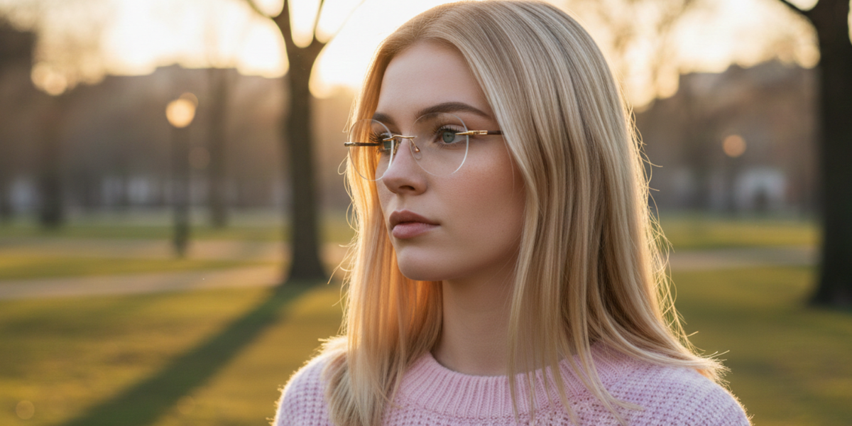 Rimless Round Premium Eyeglasses