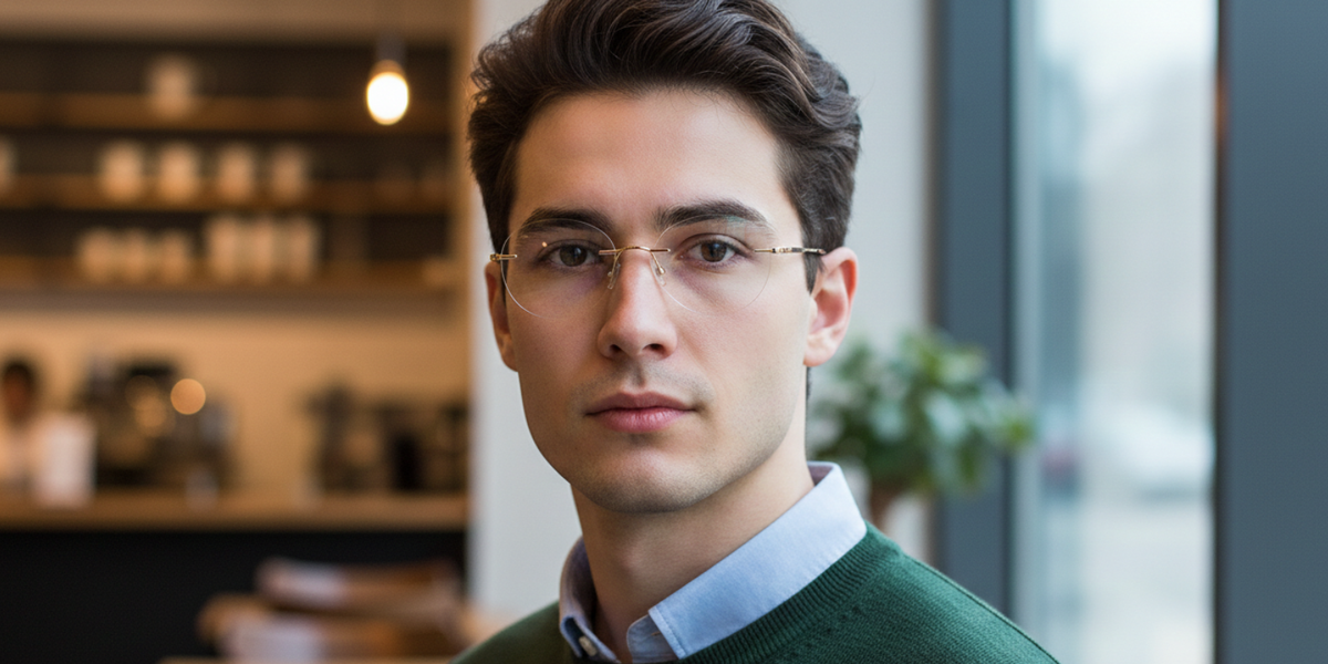 Rimless Round Premium Eyeglasses