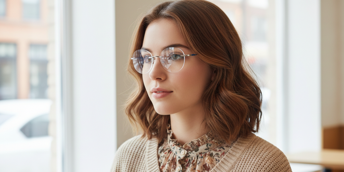 Rimless Round Premium Eyeglasses