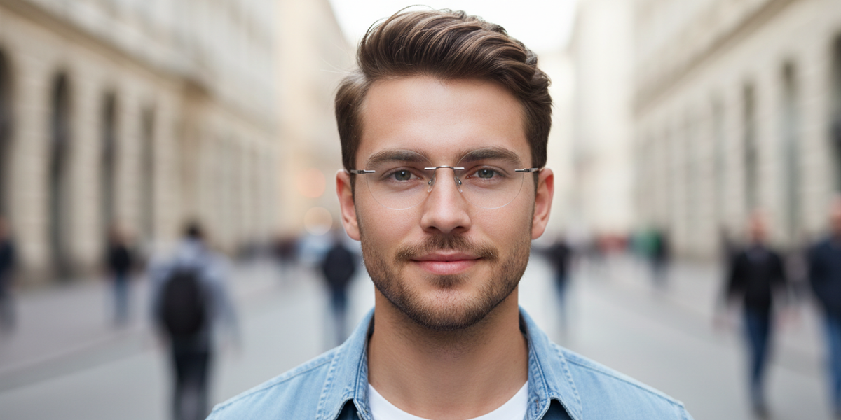 Rimless Round Premium Eyeglasses